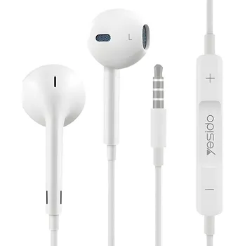 Sluchátka Yesido YH09 In Ear Sluchátka Aux 3.5mm Bílá