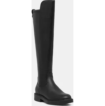 Dámské kozačky Kozačky Guess FYZA dámské, černá barva, na plochém podpatku, FLFFYZ ELE11 FLFFYZ.ELE11.BLACK 99X, EUR 41