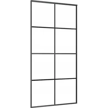 Interiérové dveře Hliníkové posuvné dveře černé 102,5x205 cm