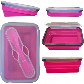 Obraz Pojemnik silikonowy na śniadanie śniadaniówka na jídlo 1000 ml LUNCH BOX