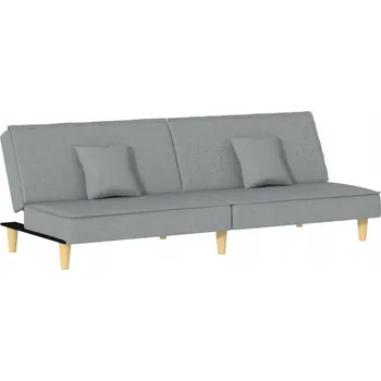 Pohovka Rozkládací pohovka světle šedá 200x89x70 cm, s polštáře