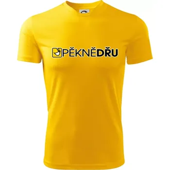 Chlapecké tričko Pěkně dřu lžíce - Dětské triko sportovní (dresovina) - 158 cm/12 let ( Žlutá )