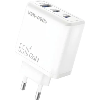 GaN Rychlonabíjecí Adaptér s 3 Portovým Výstupem 65W Bílá