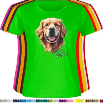 damske-levne-bavlnene-tricko-digitalni-potisk-zlaty-retrivr Barva: Lime - limetková, velikost: XS