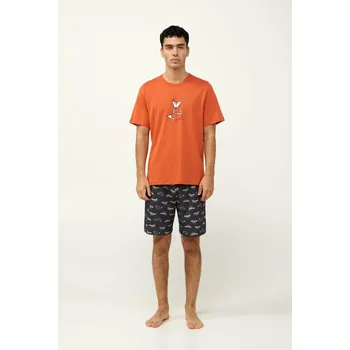 Pánské pyžamo Vamp Pánské bavlněné pyžamo s krátkými rukávy 23622