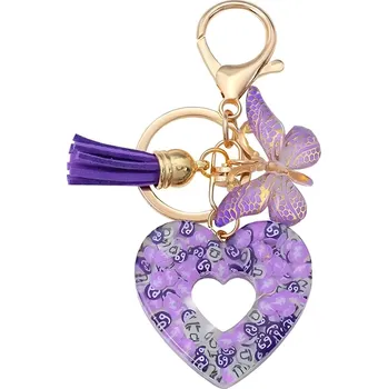 Klíčenka Heart Fialová