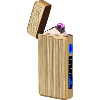 Zapalovač IZMAEL - Elektrický zapalovač s USB nabíjením Zlatá