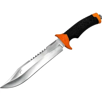Kuchyňský nůž IZMAEL Outdoorový nůž KP007 Černá/Oranžová 21.5 cm