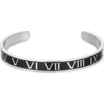 Náramek IZMAEL Náramek MA 34448 Stříbrná/Černá KP34448