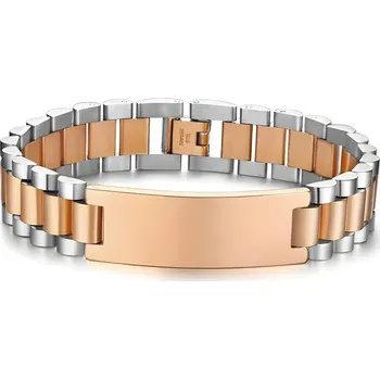 Náramek IZMAEL Pánský náramek AX 38435 Zlatá/Růžová/21cm/12mm KP38435