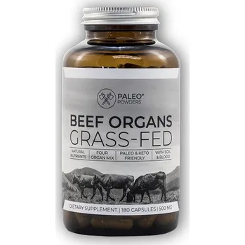 Paleo Powders Hovězí orgány (grass-fed organ mix) 180 kapslí