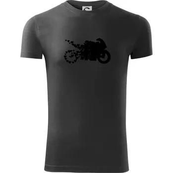 Moto love - Viper FIT - Pánské zůžené tričko - S ( Tmavá břidlice (šedá se zeleným nádechem) )