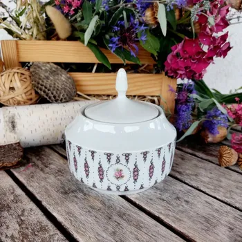 Cukřenka LOUISE cukřenka 420 ml, tapeta, Pirkenhammer (Porcelánová cukřenka 2. jakost)