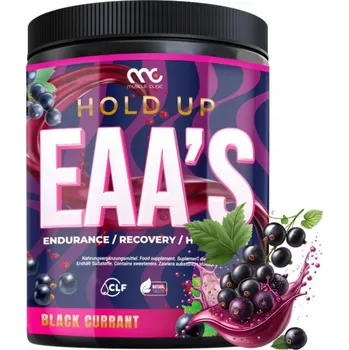 Aminokyselina EAA Prášek MUSCLE CLINIC HOLD UP EAA'S 400G černý rybíz Muscle Clinic 400 g černý rybíz