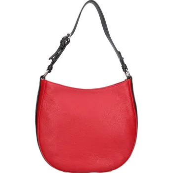Kabelka Dámská kožená kabelka Gianní Conti Amanda - červeno-černá