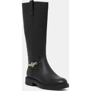 Dámské kozačky Kozačky Guess FYONAL2 dámské, černá barva, na plochém podpatku, FLFYON FAL11 FLFYON.FAL11.BLACK 99X, EUR 37