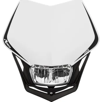 Osvětlení pro motocykl UNI přední maska včetně světla V-Face FULL LED, RTECH (bílá/černá)