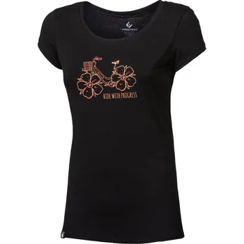 Dámské tričko Progress LIBERTA "FLOWBIKE" dámské triko s bambusem černá Velikost: L