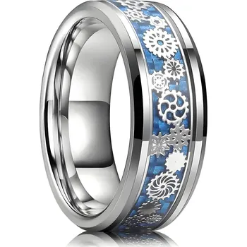 Prsten IZMAEL Prsten Wheels Stříbrná/Modrá KP31821 55mm KP31821