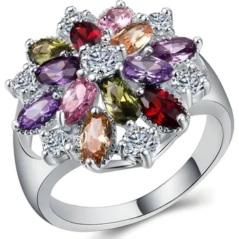 Prsten IZMAEL Prsten GL 34529 Stříbrná/Multi KP34529 59mm KP34529