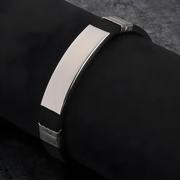 Náramek IZMAEL Silikonový náramek Černá KP22755