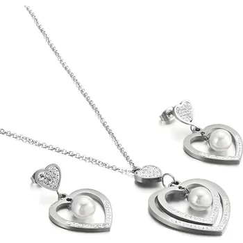 Souprava šperků IZMAEL Set HJ 15103 Stříbrná KP15103