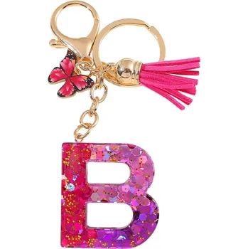 Klíčenka Abeceda B/Růžová/Motýl