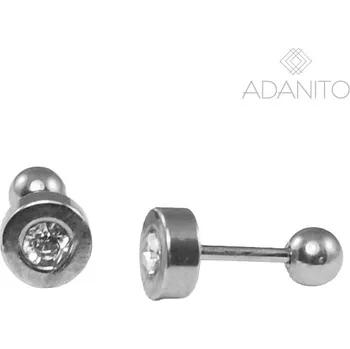 Náušnice Náušnice z chirurgické oceli s kamenem na šroubek