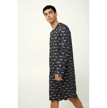Pánská noční košile Vamp Pánská zimní bavlněná noční košile 23623