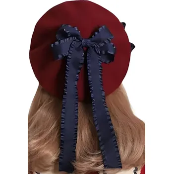 Čepice Dámský baret BO 23194 Bordová