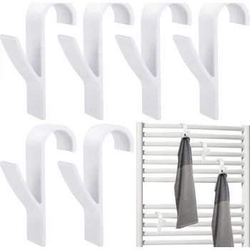 Věšák Sada 6ks univerzálnych háčikov na uterák - Biela