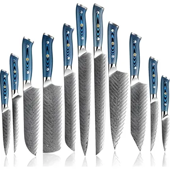 Kuchyňský nůž Sada damaškových kuchyňských nožů TU 37511 Modrá