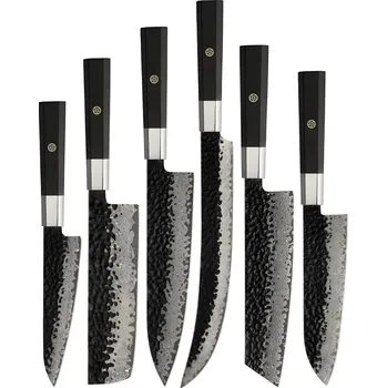 Sada damaškových kuchyňských nožů YU 37442 – Hnědá