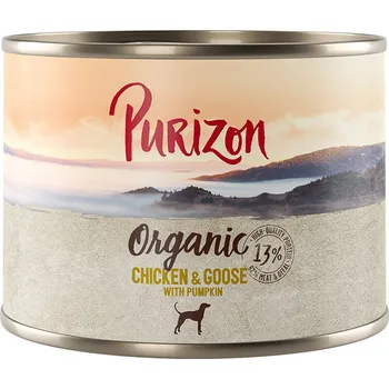 Krmivo pro psa 24x200g Purizon Organic - kuřecí a husa s dýní