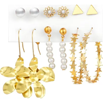 Náušnice IZMAEL Sada Náušníc TI 27085 Zlatá KP27085