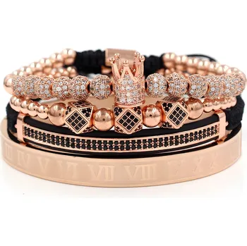 Náramek IZMAEL Sada Náramků WI 17790 Zlatá/Růžová KP17790