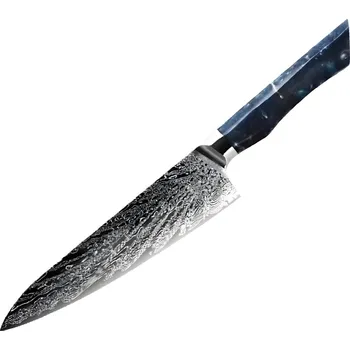Kuchyňský nůž IZMAEL Damaškový kuchyňský nůž SE 37605 Chef/Modrá 20.7 cm