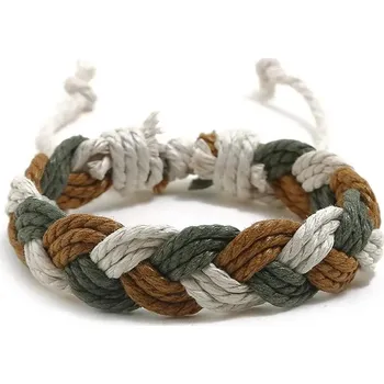 Náramek IZMAEL Náramek TI 33206 Hnědá/Zelená/Bílá KP33206