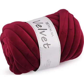 Příze Příze Marshmallow silná Velvet Ø20 mm 500 g Varianta: 12 (047) vínová, Balení: 1 ks