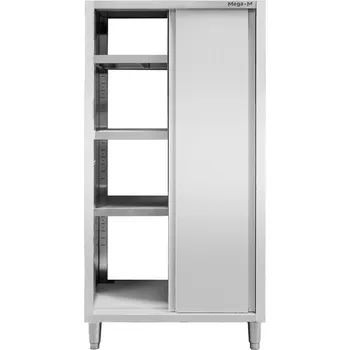 Šatní skříň Průchozí cateringová skříň se 2 dveřmi, 100x50x180 cm, nerez