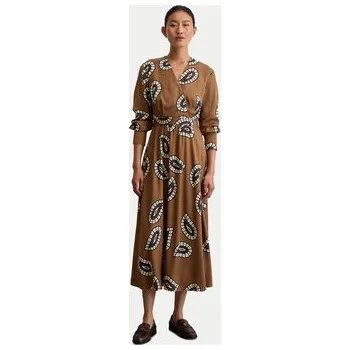 Dámské oblečení Marc O'Polo Každodenní šaty 508 1208 21495 Hnědá Flared Fit 42