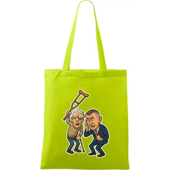 Babiš a berle - Taška bavlněná - 42 x 38 cm ( Limetková )