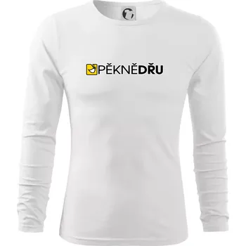 Pánské oblečení Pěkně dřu lžíce - Triko s dlouhým rukávem FIT-T long sleeve - M ( Bílá )