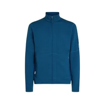 Pánská mikina Icebreaker Merino 400 RealFleece Descender LS Zip Men ATLANTIS modrá XL