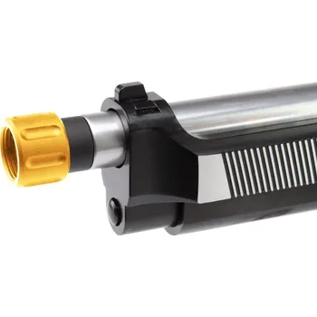 Airsoft SLONG Airsoft Adapter na tlumič pro pistole z +11 na -14mm závit (SL00115E) - zlatá krytka