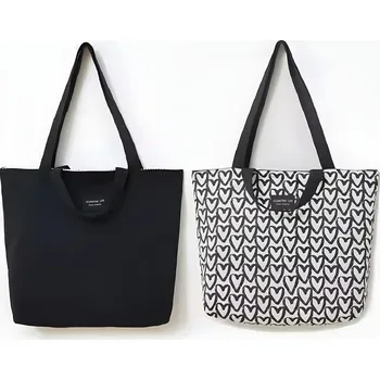 Kabelka Oboustranná Taška VA 36501 Černá/Bílá