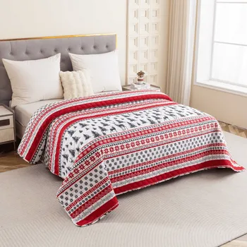 Přehoz na lůžko Přehoz na postel TWINKLE CHRISTMAS, barevný 220 x 240 cm