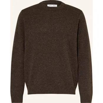 Pánský svetr Samsøe Samsøe Pánský Svetr Isak, tmavě hnědá, XL