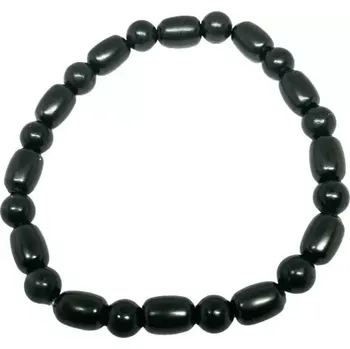 Šperk Šungitový náramek z kuliček a oválků – ochranný šperk pro zdraví, energii a harmonii