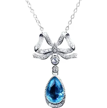 Náhrdelník IZMAEL Náhrdelník MO 23423 Stříbrná/Modrá KP23423